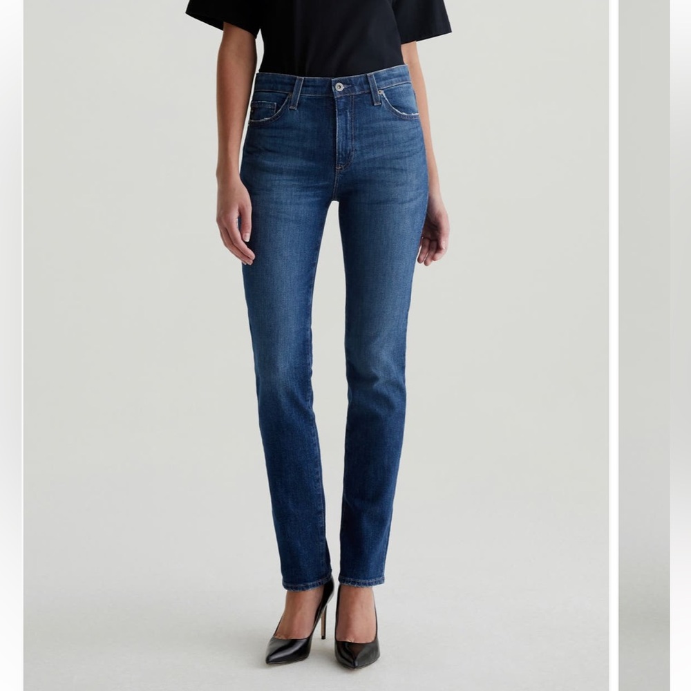 AG Denim Mari Mid Rise Slim Straight Leg Jeans